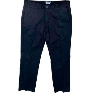 DKNY BLACK SLIM FIT MEN'S FLAT FRONT CHINO PANTS 33 x 29